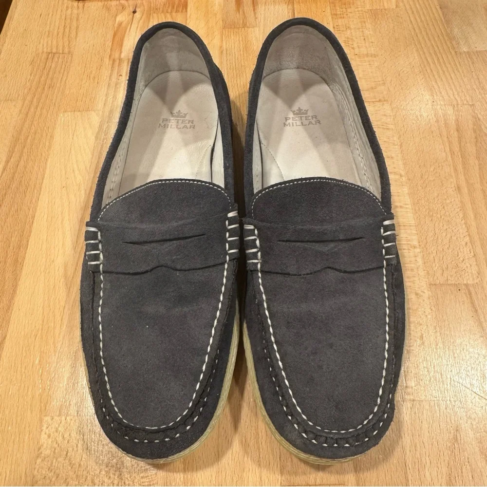 Peter Millar Navy‎ Penny Loafers Slip-On Shoes. Size 9.5